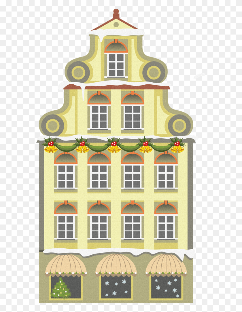 587x1024 Christmas Building Clipart, Home Decor, Window, Tower HD PNG Download