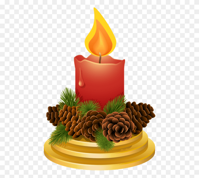 475x694 Christmas Candle Free Birthday Cake, Cake, Dessert, Food HD PNG Download