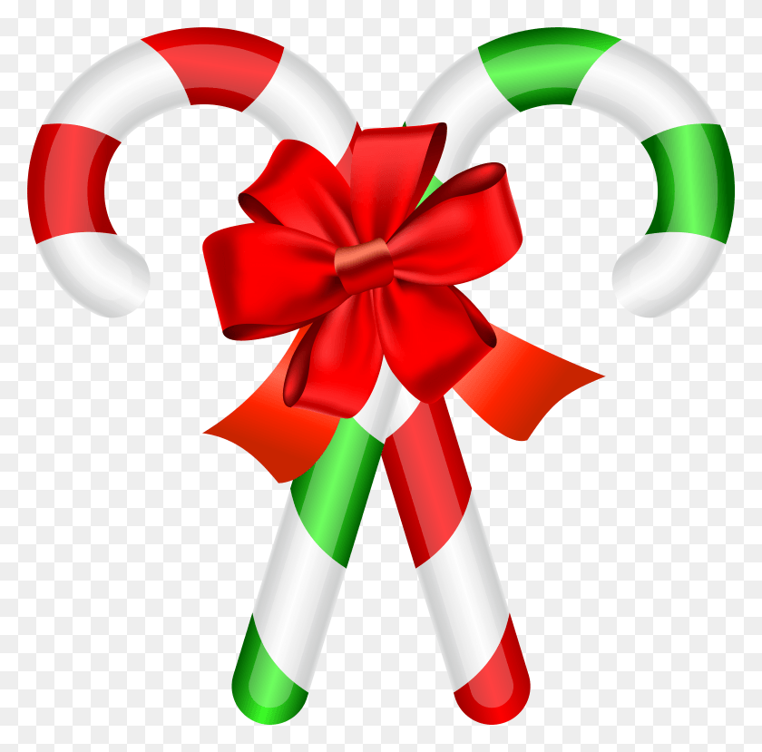 7899x7794 Christmas Candy Canes Clip Art Image HD PNG Download