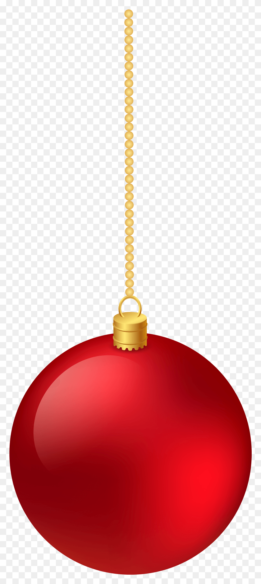 2524x5886 Christmas Classic Red Hanging Ball Clipart Image Christmas Hanging Balls, Lamp, Ornament, Balloon HD PNG Download