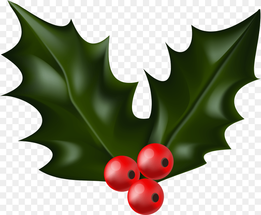 5863x4834 Christmas Clip Art Christmas Holly PNG