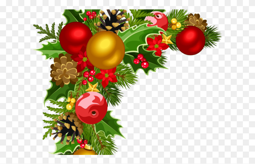 627x481 Christmas Clipart Clipart Garland Clipart Christmas Decorations, Tree, Plant, Graphics HD PNG Download