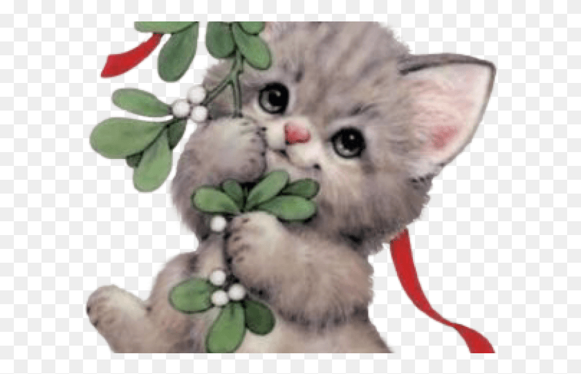 600x481 Descargar Png Clipart Gatito De Navidad Fondo De Pantalla Móvil Gatos De Navidad, Gato, Mascota, Mamífero Hd Png