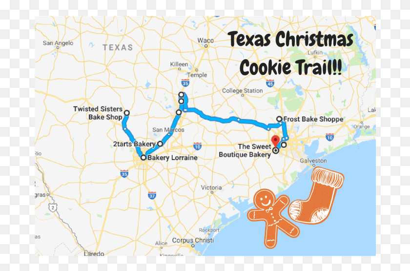 701x495 Christmas Cookie Trail Is The New Holiday Tradition Atlas, Map, Diagram, Plot HD PNG Download