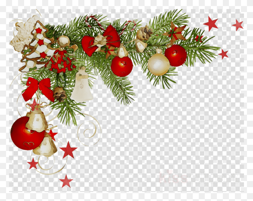 900x700 Christmas Corner Border Transparent Clipart Christmas Adornos De Navidad, Plant, Fruit, Food HD PNG Download