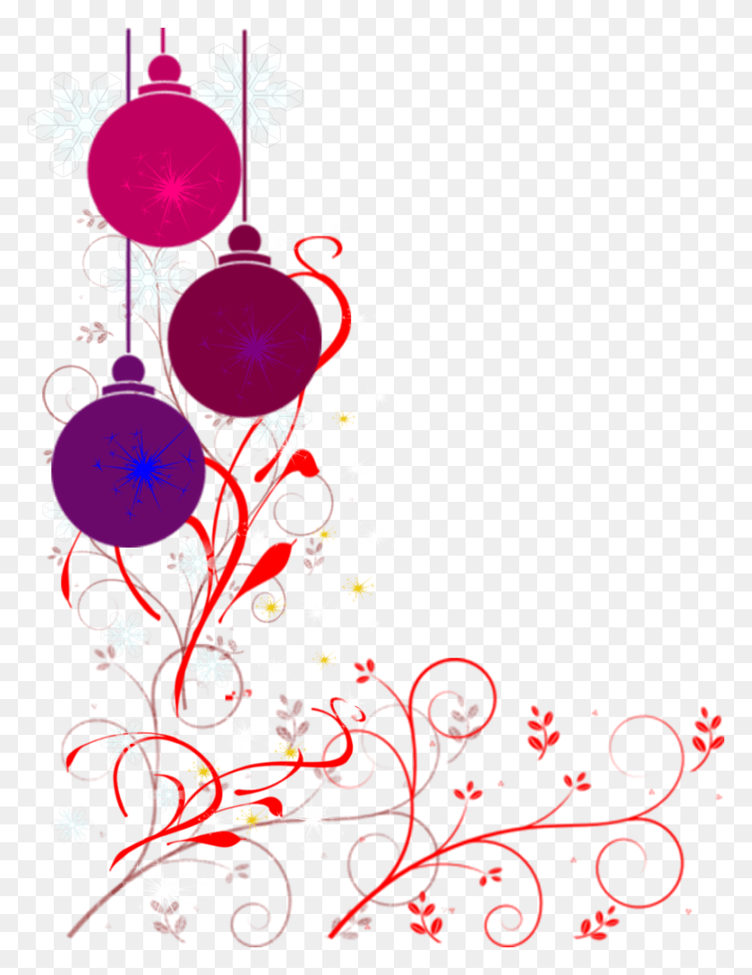855x1127 Christmas Corner Clipart Transparent Christmas Border Clipart, Graphics, Floral Design HD PNG Download