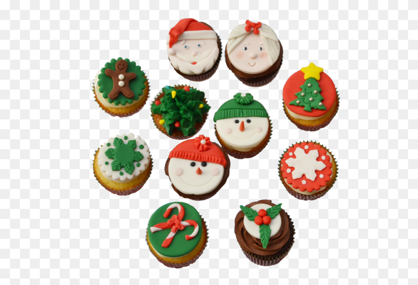 533x513 Christmas Cupcakes Toronto With Snowman Cupcakes Toppers Christmas Cupcakes, Cupcake, Cream, Cake HD PNG Download