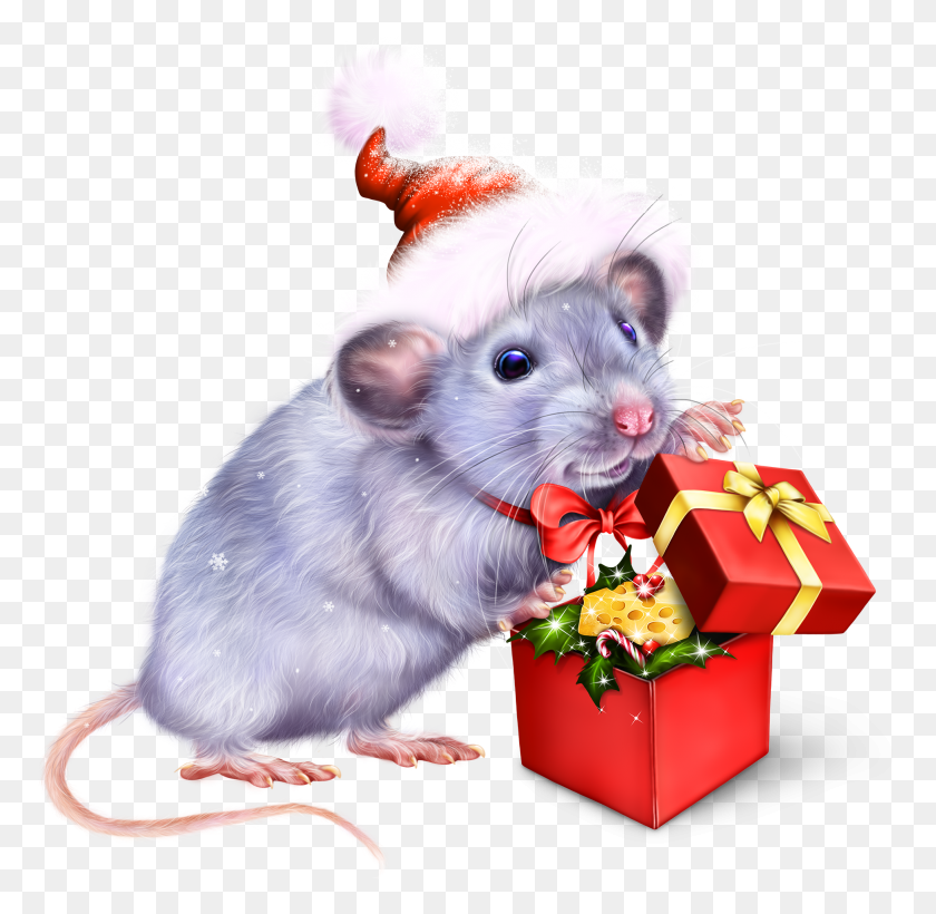 1955x1907 Christmas Day, Rat, Rodent, Mammal HD PNG Download