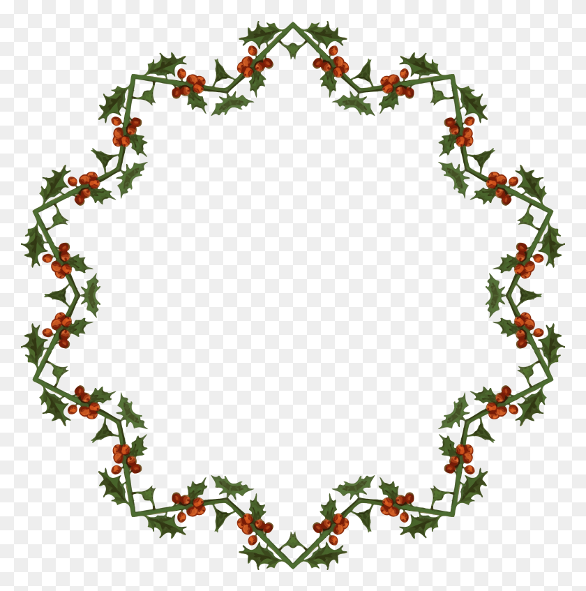 2376x2400 Christmas Day Wreath Garland Christmas Decoration Clip Christmas Borders Round, Green, Heart, Graphics HD PNG Download