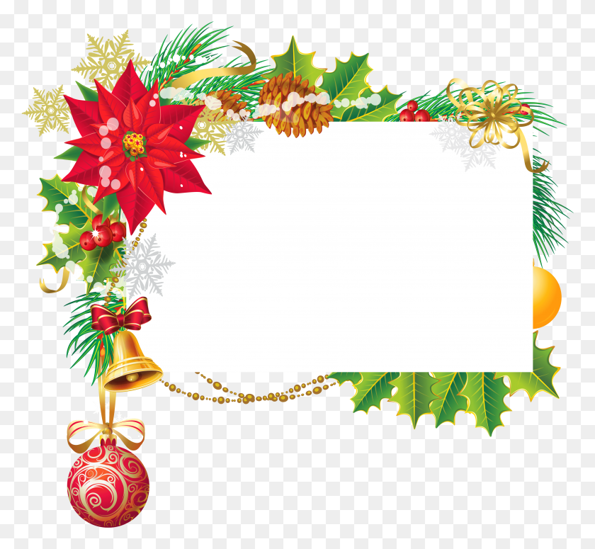 3559x3264 Christmas Deco Blank Christmas Blank Cards, Graphics, Floral Design HD PNG Download