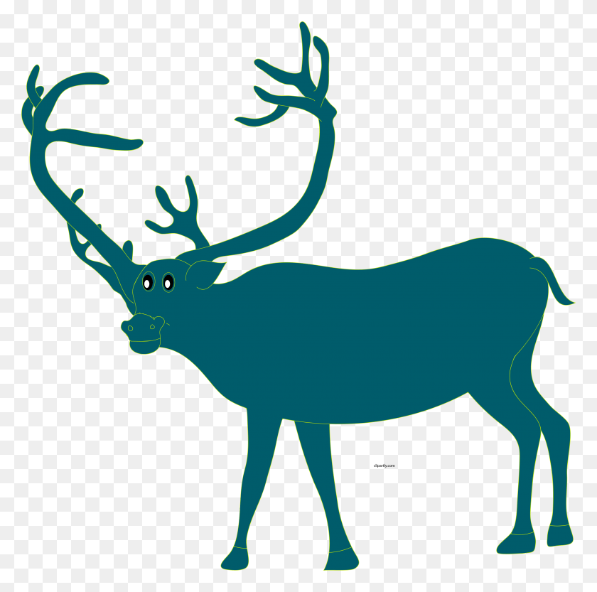 3495x3466 Christmas Deer Clipart Elk, Wildlife, Mammal, Animal HD PNG Download