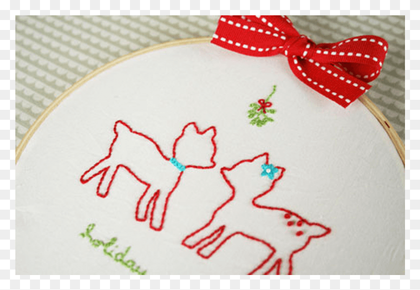 1201x803 Christmas Deer Stitch, Embroidery, Pattern, Rug HD PNG Download