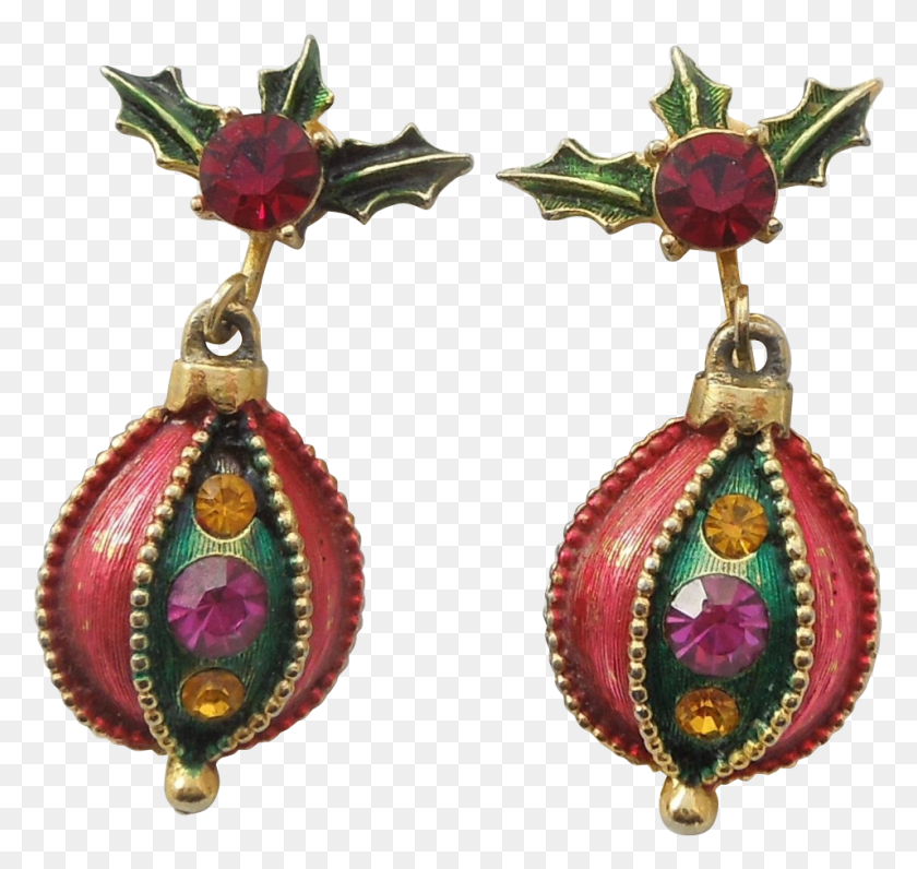 956x903 Christmas Earrings Antique Christmas Ornaments, Accessories, Accessory, Jewelry Descargar Hd Png