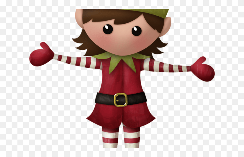 640x480 Christmas Elf Cliparts Girl Christmas Elf Clipart, Doll, Toy, Person HD PNG Download
