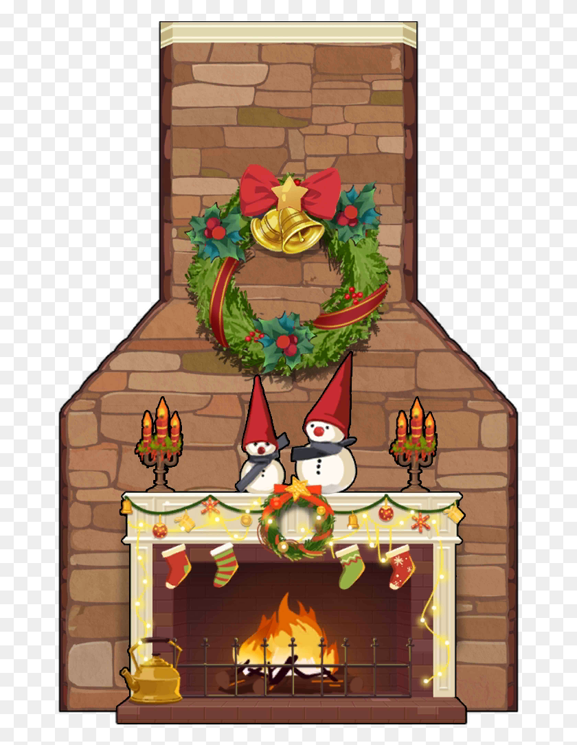 681x1025 Christmas Fireplace Cartoon, Architecture, Building, Circus HD PNG Download