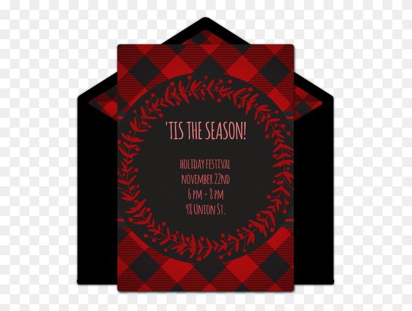 535x574 Christmas Flannel Online Invitation Graphic Design, Text, Rug, Poster HD PNG Download