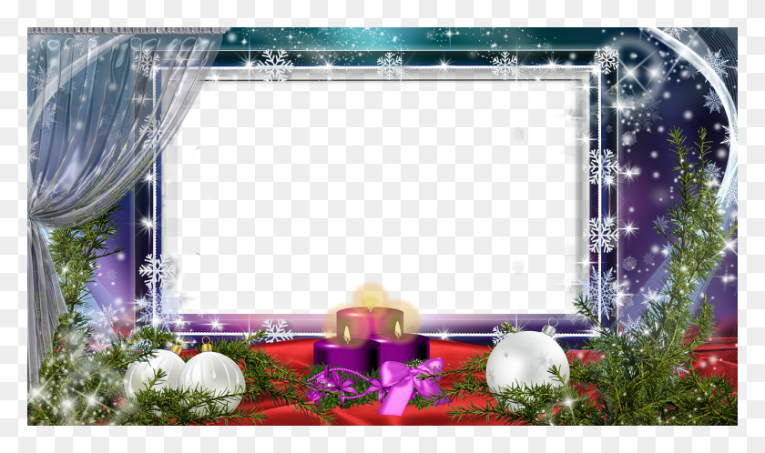 1280x720 Christmas Frame Free Pictures Picture Frame, Interior Design, Indoors, Plant HD PNG Download