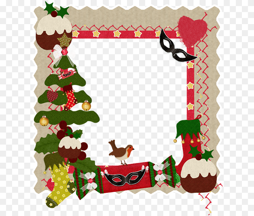 637x717 Christmas Frames Kids, Animal, Bird, Christmas Decorations, Festival Sticker PNG
