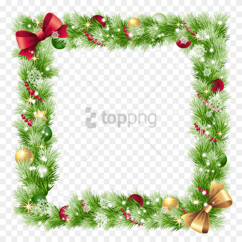 850x850 Christmas Frames Transparent Christmas Border, Tree, Plant, Christmas Tree HD PNG Download