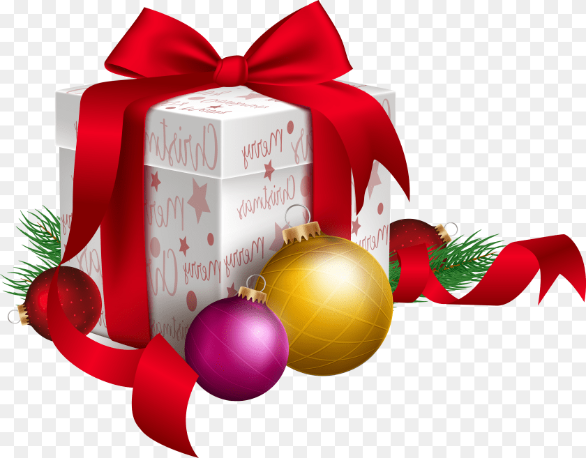 6109x4778 Christmas Gift Clipart, Cutlery PNG