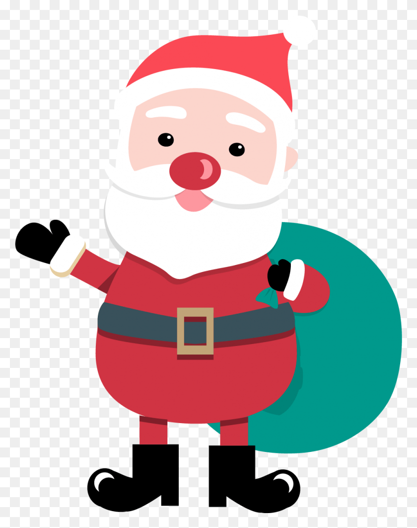 995x1279 Christmas Gift Santa Claus Cartoon And Vector Image Cartoon, Snowman, Winter, Snow HD PNG Download