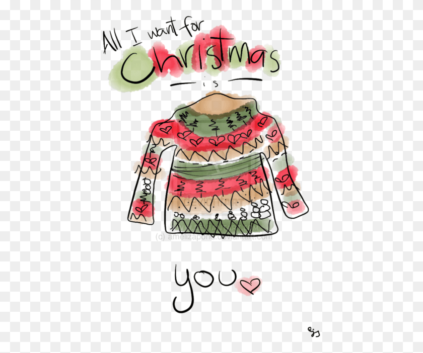 435x642 Christmas Girl And Heart Image All I Want For Christmas Is You Transparent, Plant, Clothing, Apparel HD PNG Download