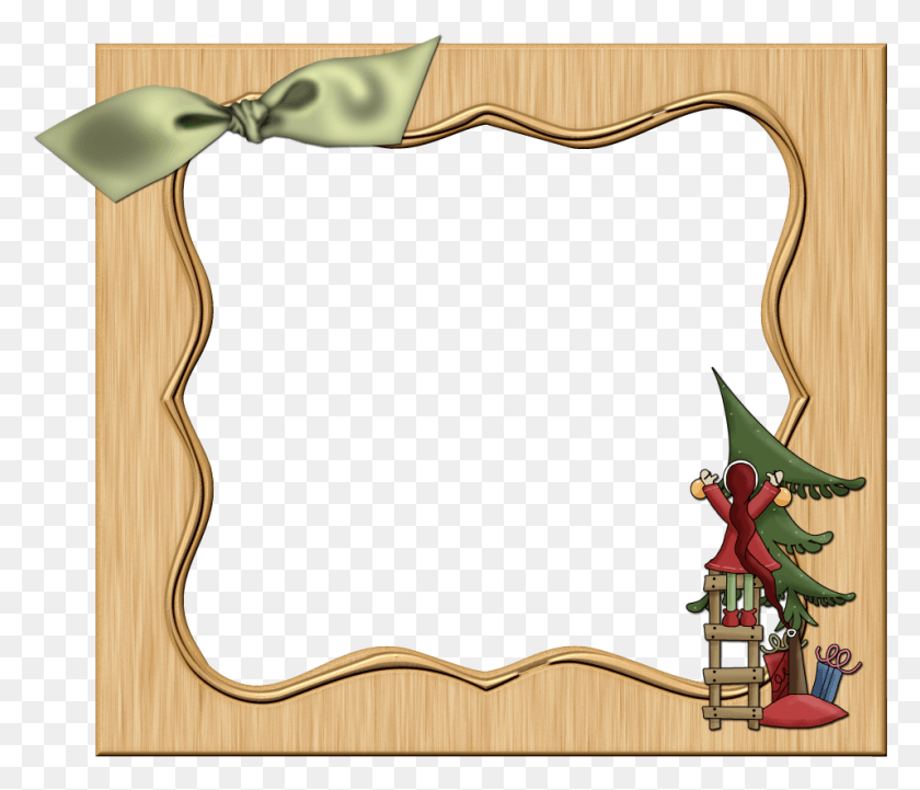 956x811 Christmas Gold Photo Frame With Red Bow Christmas, Cushion, Leisure Activities, Furniture HD PNG Download