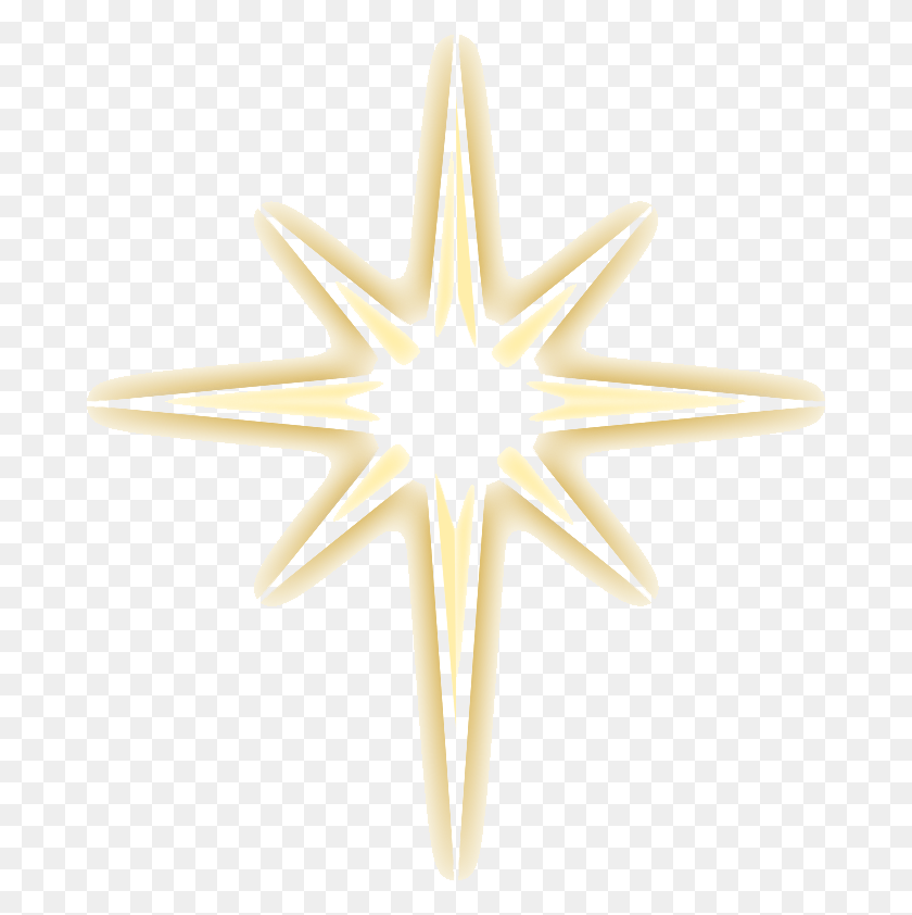 683x782 Рождественская Золотая Звезда Изображение Переносимая Сетевая Графика, Крест, Символ, Символ Звезды Hd Png Скачать