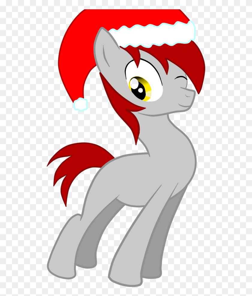 531x926 Christmas Hat Oc Oc Only One Eye Closed Cartoon, Animal, Bird, Graphics HD PNG Download