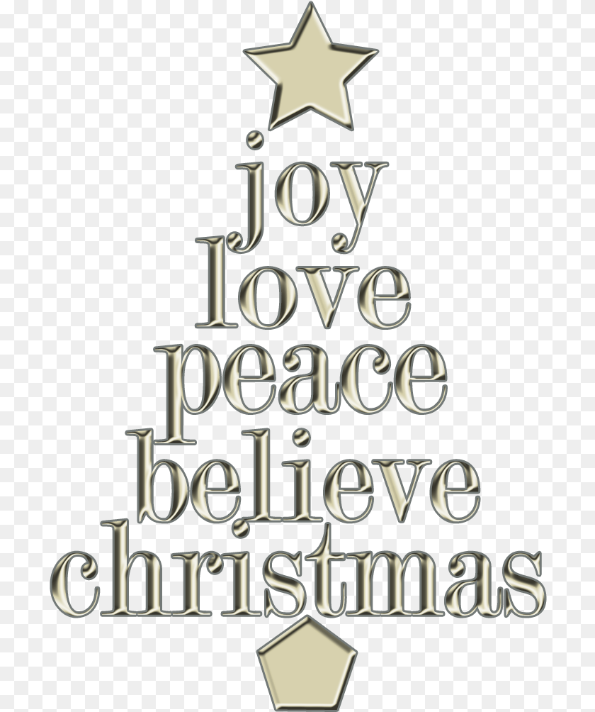 703x1004 Christmas Joy Clip Art Download Peace Love And Joy Christmas Clipart, Symbol, Star Symbol, Text PNG