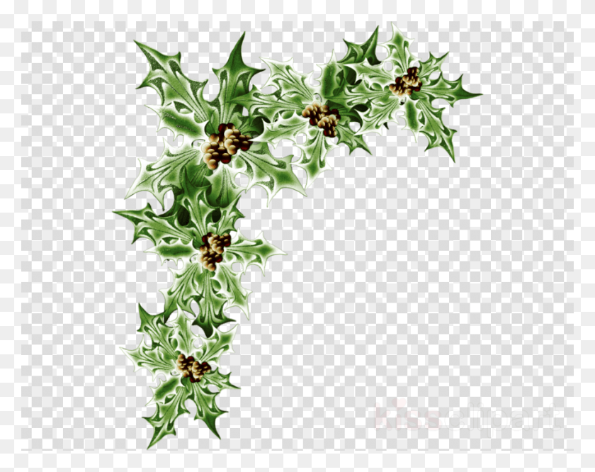 900x700 Рождественский Лист Рождественское Растение Рамка, Узор, Цветочный Дизайн, Графика Hd Png Скачать