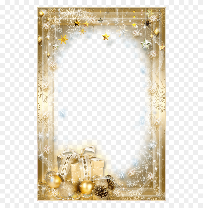 533x800 Descargar Png Plantilla De Carta De Navidad Etiquetas De Navidad Gratis Navidad Año Nuevo Marco Gratis, Gráficos, Diseño Floral Hd Png