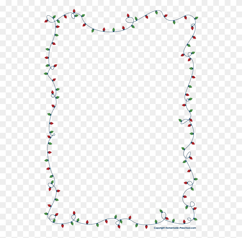 537x764 Christmas Lights Border Photos, Plant, Flower, Blossom HD PNG Download