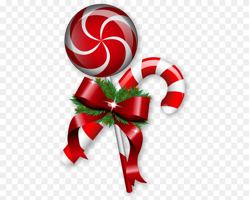 458x673 Christmas Lollipop And Sugar Cane With A Red Bow On Christmas, Candy, Food, Sweets, Dynamite PNG