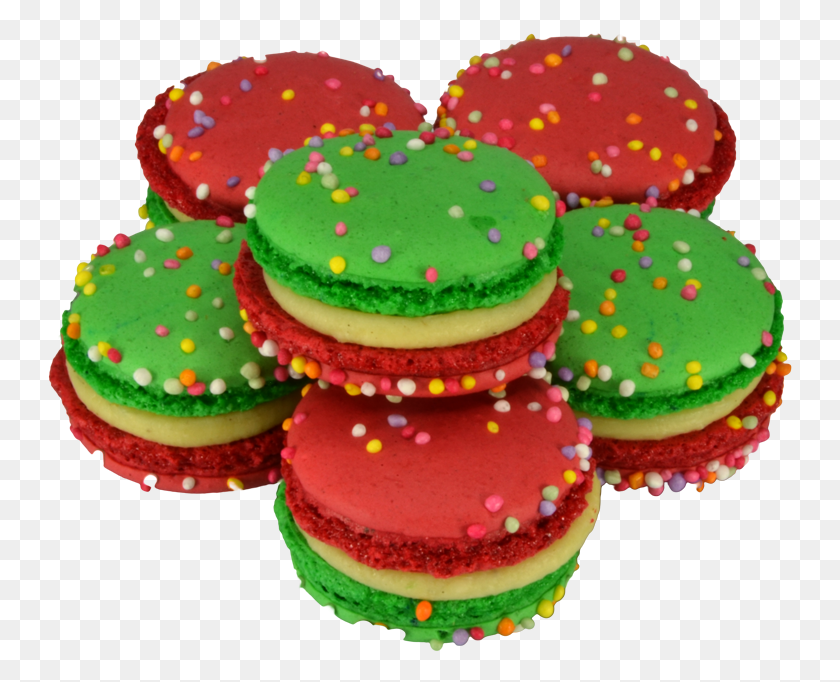 745x622 Christmas Macarons, Cupcake, Cream, Cake HD PNG Download
