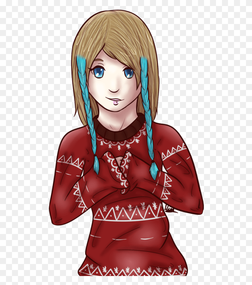 520x890 Christmas Maya By Anime Girl Christmas Sweater, Muñeca, Juguete, Libro Hd Png