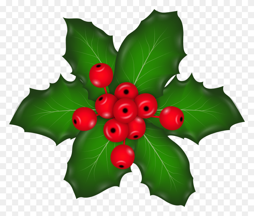 7845x6592 Christmas Mistletoe Clip Art Image HD PNG Download