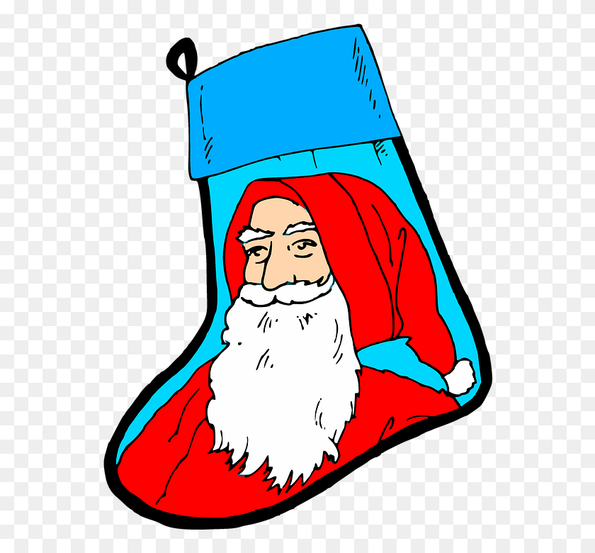 554x720 Christmas Noel Santa Claus Boots December Kaos Kaki Natal Kartun, Stocking, Christmas Stocking, Gift HD PNG Download