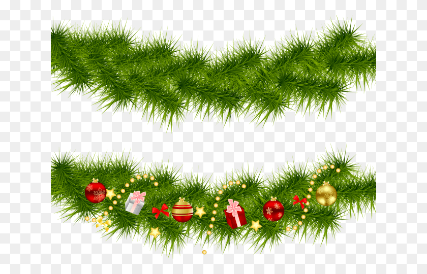 640x480 Christmas Ornament Clipart Bough Christmas Tree Garland Clipart, Plant, Tree, Conifer HD PNG Download