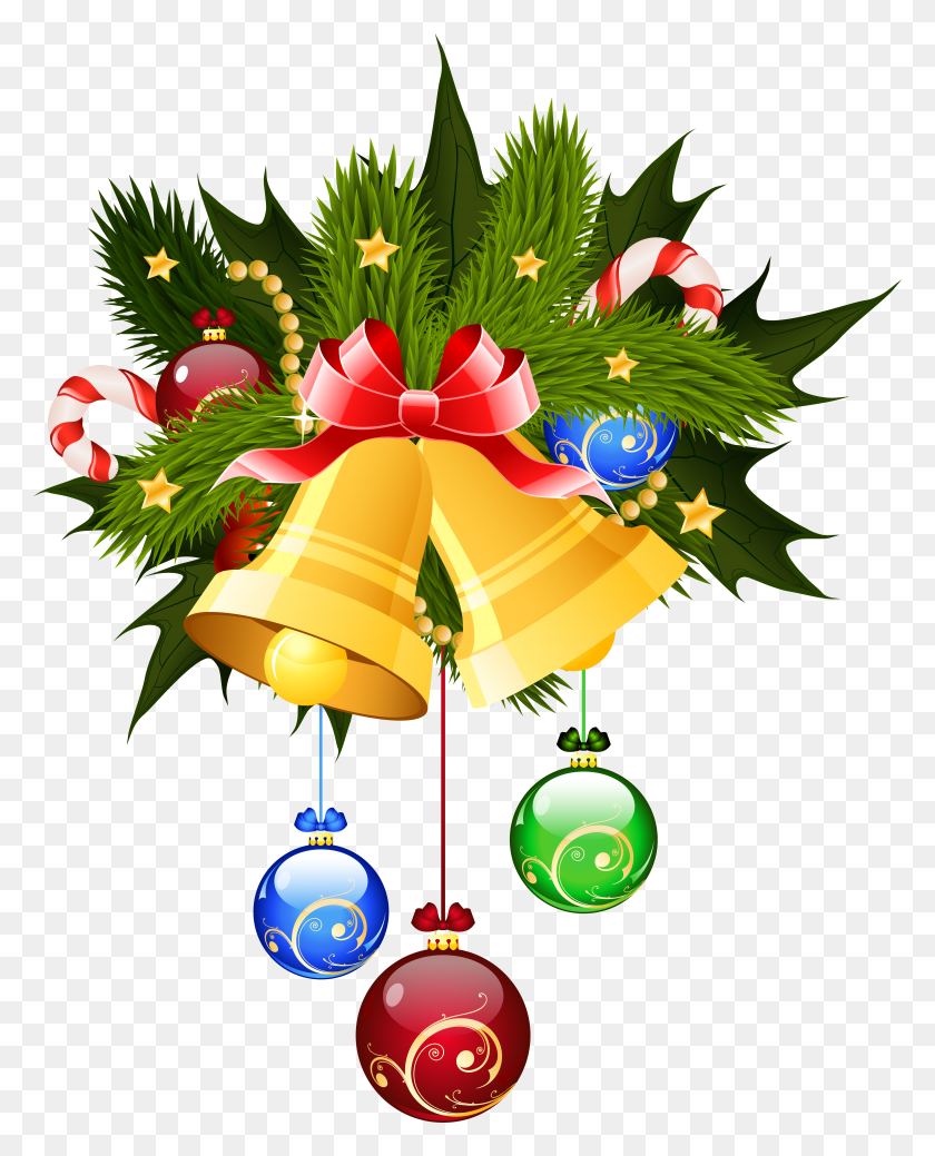 5733x7200 Christmas Ornaments Clipart Garland HD PNG Download