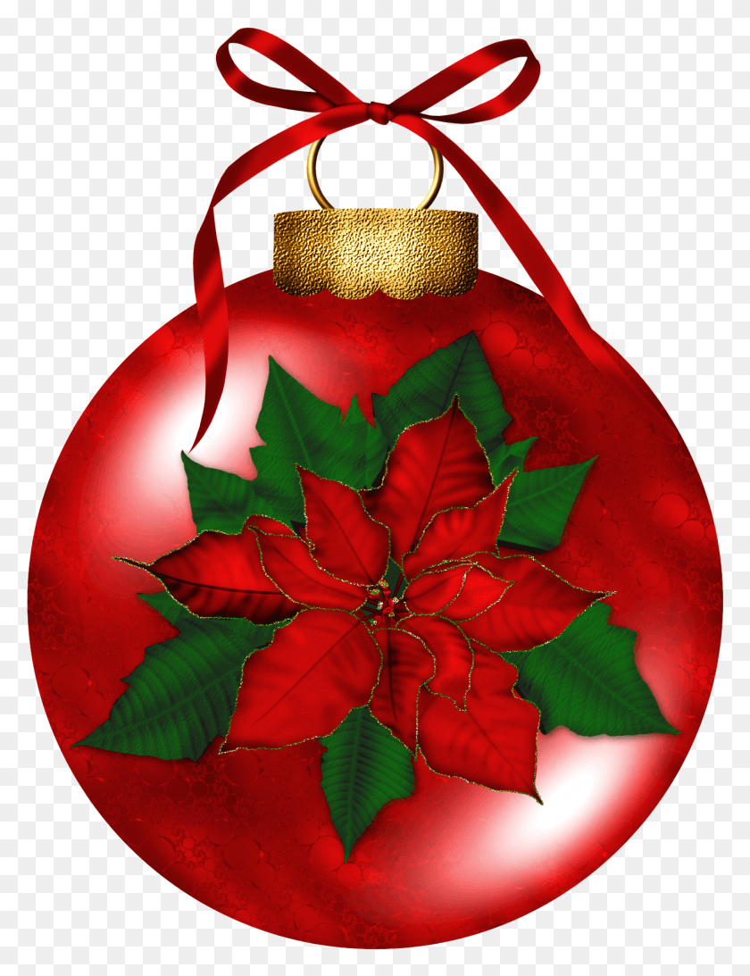 1435x1901 Adornos De Navidad Clipart Holly Christmas Flowers Clip Art, Ornamento, Patrón, Fractal Hd Png Descargar