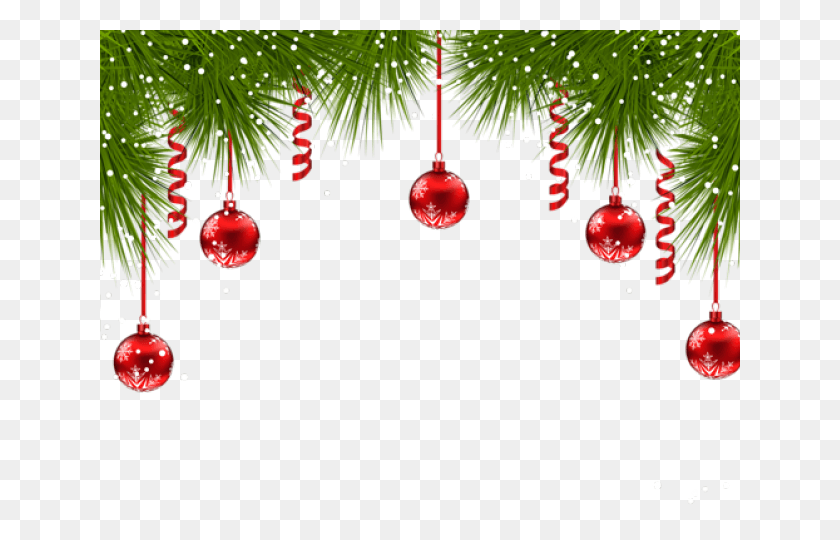 640x480 Christmas Ornaments Clipart Pine Tree Branch Christmas Ornaments, Tree, Plant, Conifer HD PNG Download