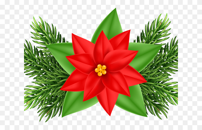 640x480 Christmas Ornaments Clipart Poinsettia Poinsettia Clip Art Jpg, Plant, Tree, Flower HD PNG Download
