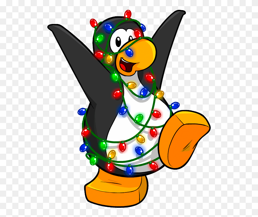 533x646 Christmas Penguin Christmas Club Penguin, Graphics, Plant HD PNG Download