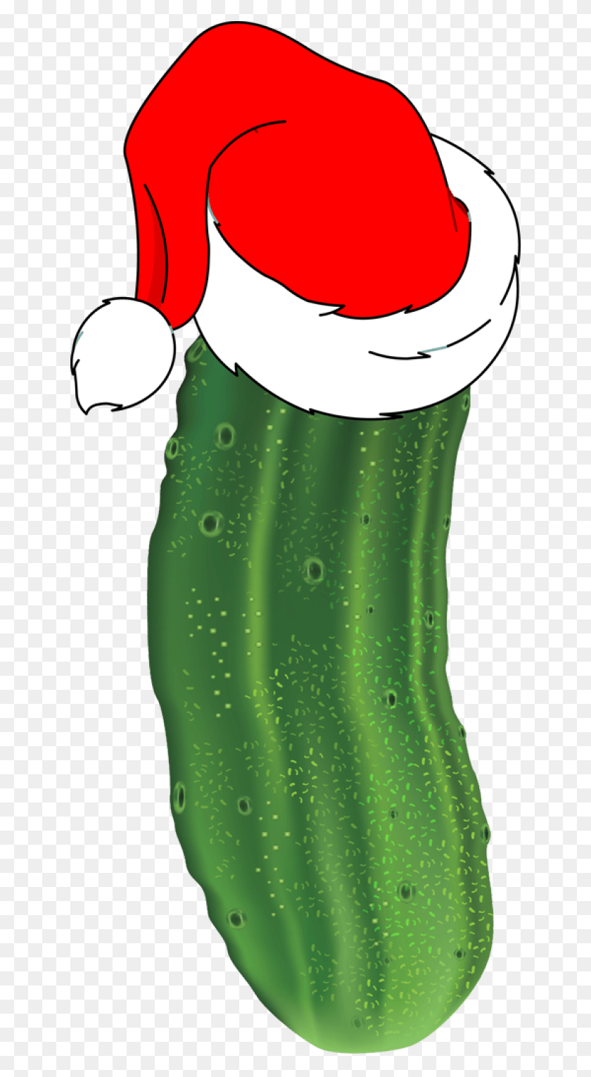 640x1470 Christmas Pickle Clipart Christmas Pickle With Hat, Plant, Green, Cucumber HD PNG Download