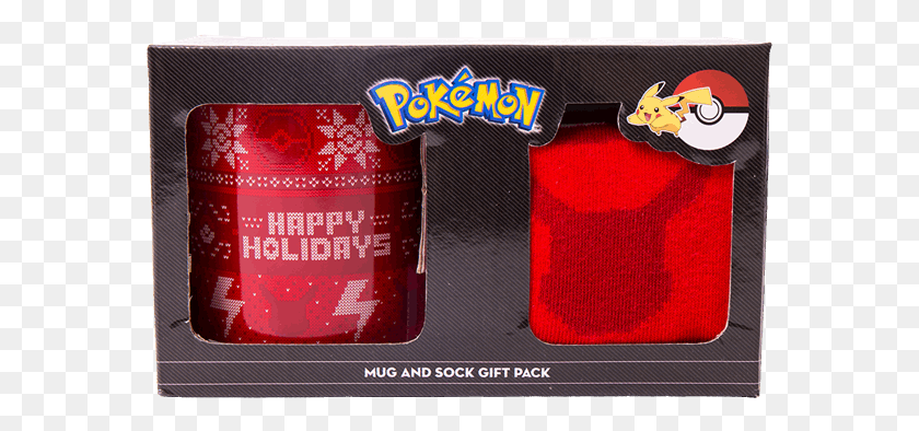573x334 Christmas Pikachu Socks Amp Pokeball Mug Gift Set Pokemon, Text, Outdoors, Nature HD PNG Download