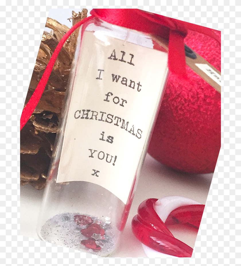 700x867 Christmas Positivity Bottle Decoration Rose, Plant, Sweets, Food HD PNG Download