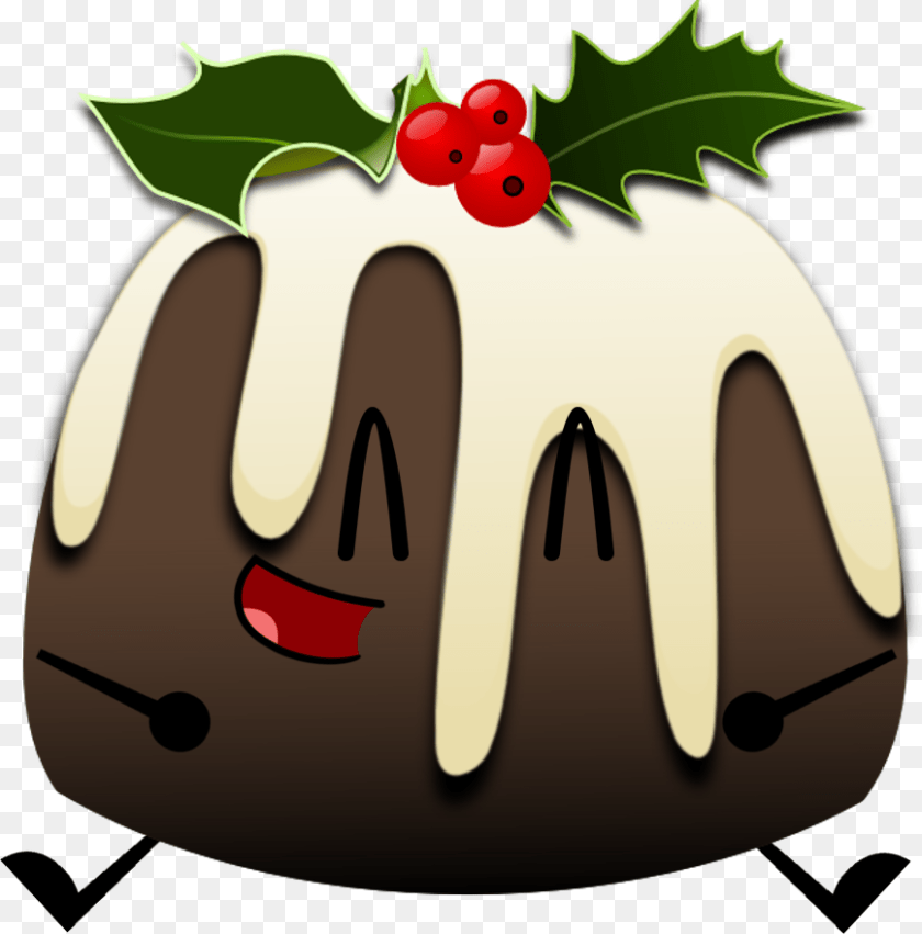 868x879 Christmas Pudding Pose Traditional Christmas Puddings And Sauces, Cream, Dessert, Food, Icing PNG