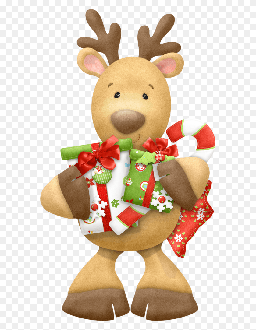 575x1024 Christmas Reindeer Clip Art Christmas Reindeer Images Clip Art, Toy, Christmas Stocking, Stocking HD PNG Download