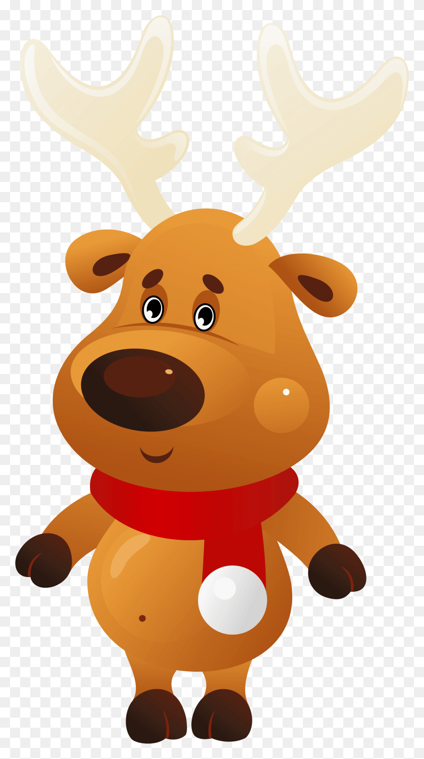 2332x4312 Christmas Reindeer Clipart, Animal, Toy, Mammal HD PNG Download